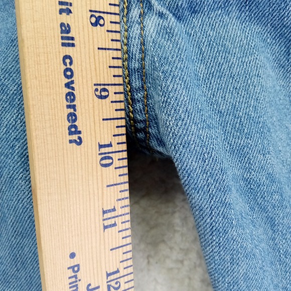 Levi‎ Strauss 505 Regular Fit Mens Jeans Blue Denim W33 L34 Stain - Picture 4 of 10